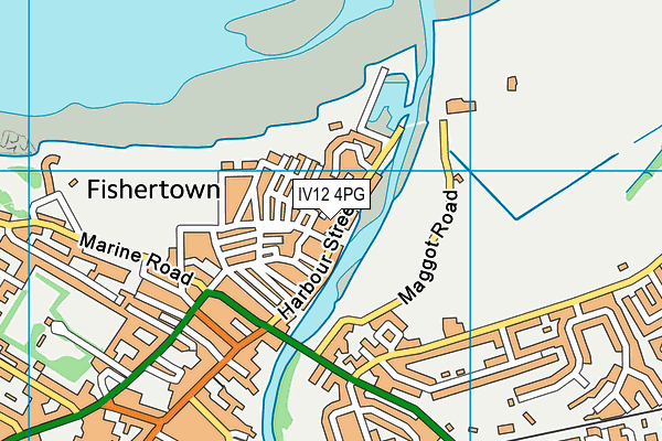 IV12 4PG map - OS VectorMap District (Ordnance Survey)