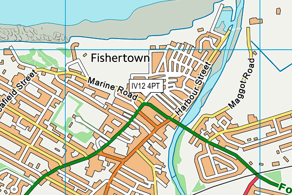 IV12 4PT map - OS VectorMap District (Ordnance Survey)