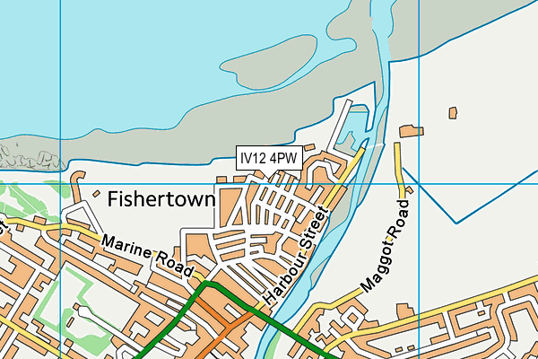 IV12 4PW map - OS VectorMap District (Ordnance Survey)