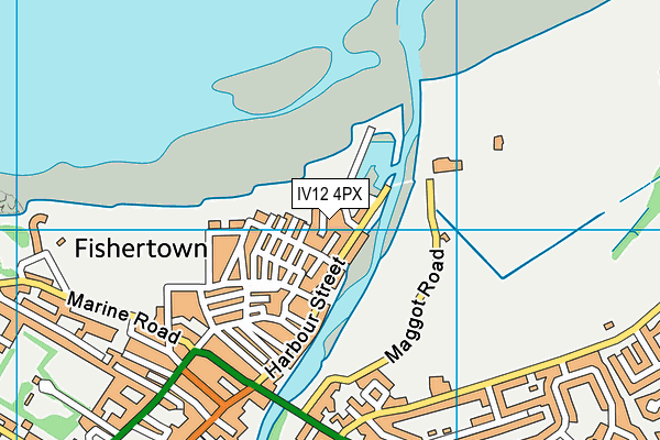 IV12 4PX map - OS VectorMap District (Ordnance Survey)