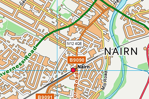 IV12 4QE map - OS VectorMap District (Ordnance Survey)