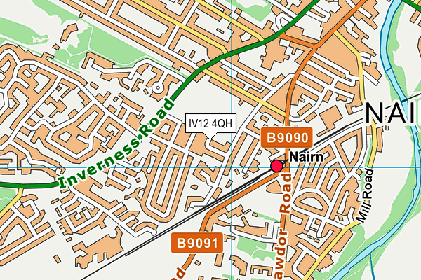 IV12 4QH map - OS VectorMap District (Ordnance Survey)