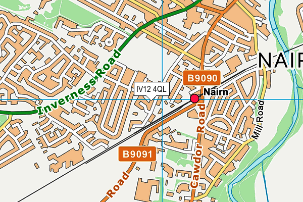 IV12 4QL map - OS VectorMap District (Ordnance Survey)