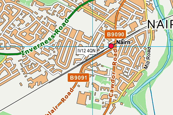 IV12 4QN map - OS VectorMap District (Ordnance Survey)