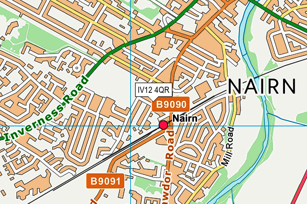 IV12 4QR map - OS VectorMap District (Ordnance Survey)