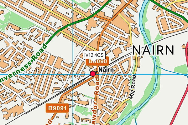 IV12 4QS map - OS VectorMap District (Ordnance Survey)