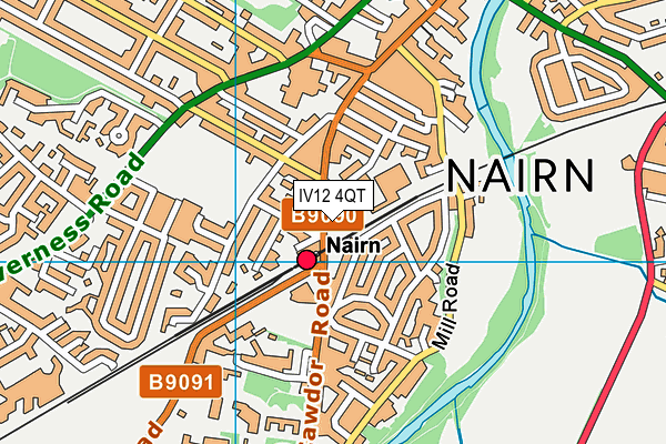 IV12 4QT map - OS VectorMap District (Ordnance Survey)