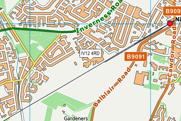 IV12 4RD map - OS VectorMap District (Ordnance Survey)