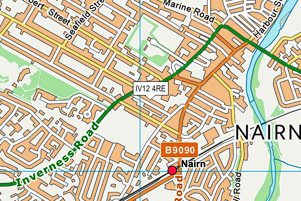 IV12 4RE map - OS VectorMap District (Ordnance Survey)