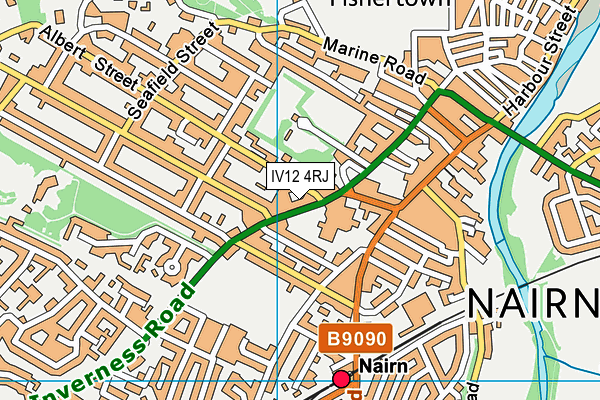 IV12 4RJ map - OS VectorMap District (Ordnance Survey)