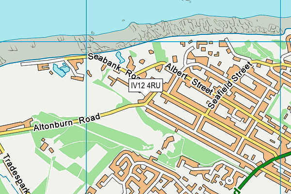 IV12 4RU map - OS VectorMap District (Ordnance Survey)