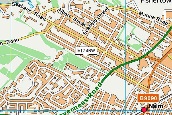 IV12 4RW map - OS VectorMap District (Ordnance Survey)