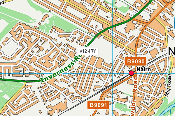 IV12 4RY map - OS VectorMap District (Ordnance Survey)