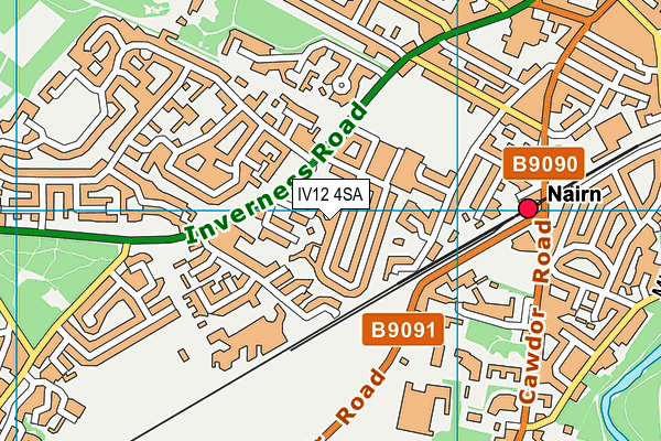 IV12 4SA map - OS VectorMap District (Ordnance Survey)