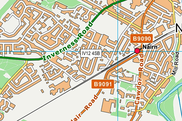 IV12 4SB map - OS VectorMap District (Ordnance Survey)