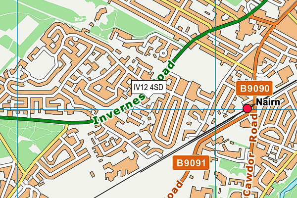 IV12 4SD map - OS VectorMap District (Ordnance Survey)