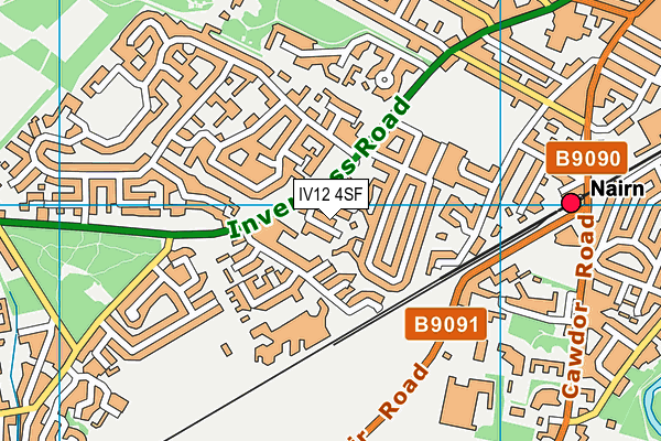 IV12 4SF map - OS VectorMap District (Ordnance Survey)