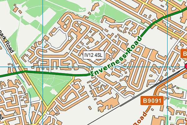 IV12 4SL map - OS VectorMap District (Ordnance Survey)