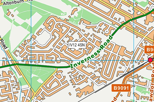 IV12 4SN map - OS VectorMap District (Ordnance Survey)