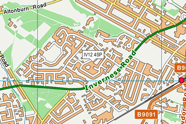 IV12 4SP map - OS VectorMap District (Ordnance Survey)