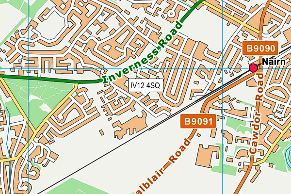 IV12 4SQ map - OS VectorMap District (Ordnance Survey)