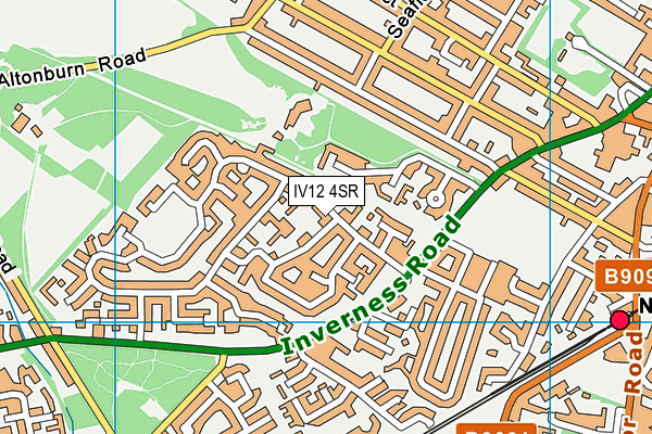 IV12 4SR map - OS VectorMap District (Ordnance Survey)