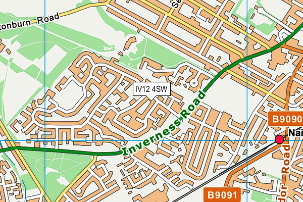 IV12 4SW map - OS VectorMap District (Ordnance Survey)