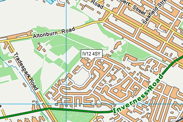 IV12 4SY map - OS VectorMap District (Ordnance Survey)