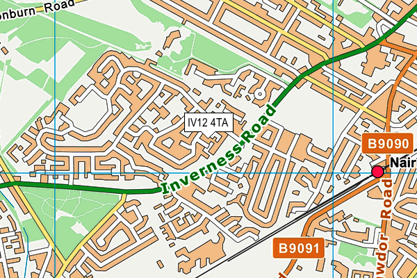 IV12 4TA map - OS VectorMap District (Ordnance Survey)