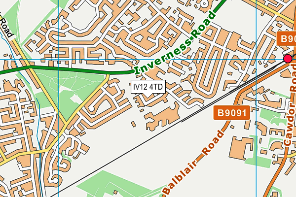 IV12 4TD map - OS VectorMap District (Ordnance Survey)