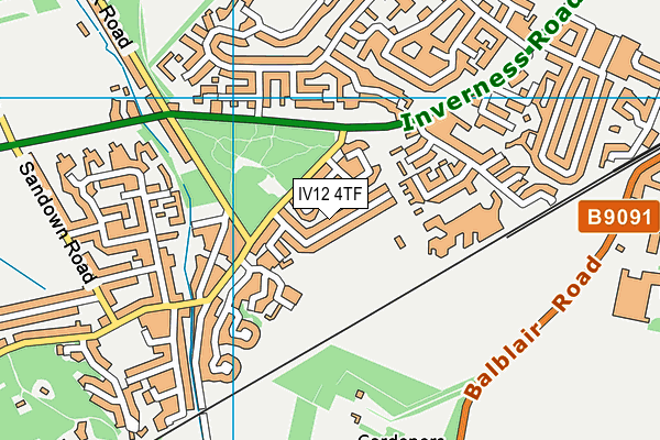 IV12 4TF map - OS VectorMap District (Ordnance Survey)