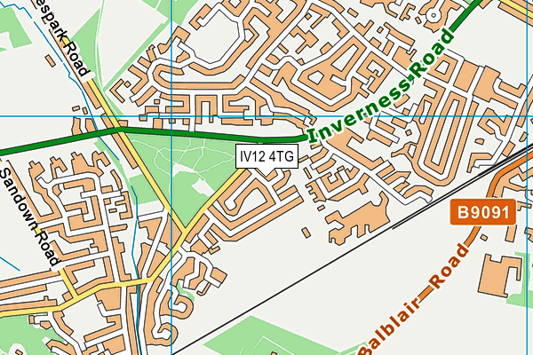 IV12 4TG map - OS VectorMap District (Ordnance Survey)