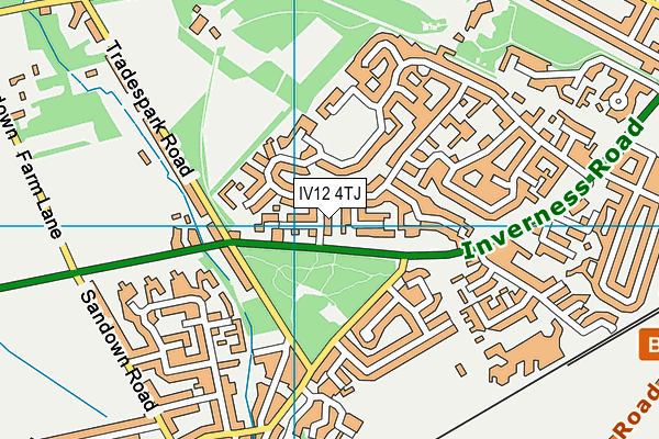 IV12 4TJ map - OS VectorMap District (Ordnance Survey)