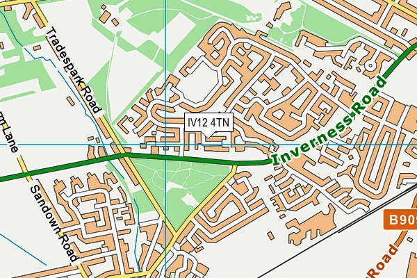 IV12 4TN map - OS VectorMap District (Ordnance Survey)