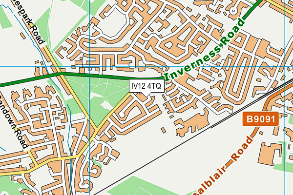 IV12 4TQ map - OS VectorMap District (Ordnance Survey)