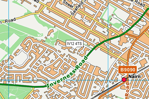 IV12 4TS map - OS VectorMap District (Ordnance Survey)