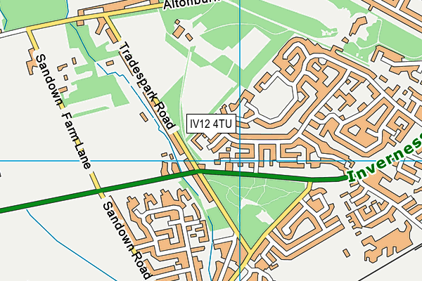 IV12 4TU map - OS VectorMap District (Ordnance Survey)