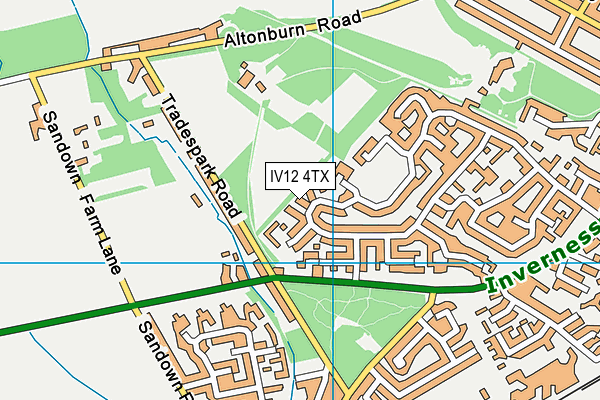 IV12 4TX map - OS VectorMap District (Ordnance Survey)