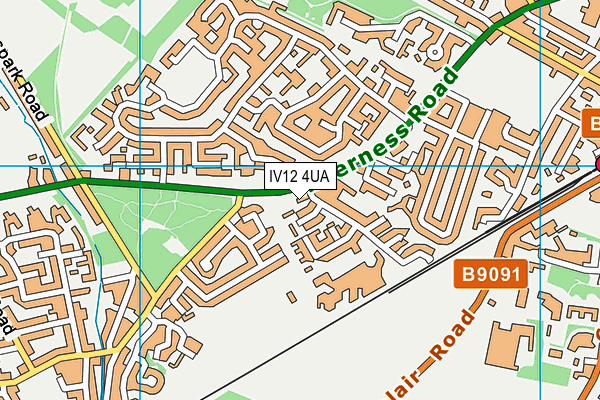 IV12 4UA map - OS VectorMap District (Ordnance Survey)