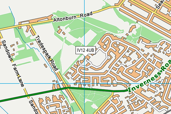 IV12 4UB map - OS VectorMap District (Ordnance Survey)