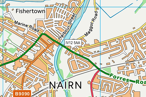 IV12 5AA map - OS VectorMap District (Ordnance Survey)