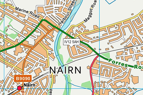 IV12 5AH map - OS VectorMap District (Ordnance Survey)