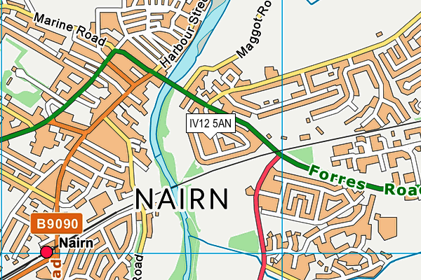 IV12 5AN map - OS VectorMap District (Ordnance Survey)