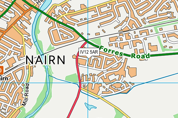 IV12 5AR map - OS VectorMap District (Ordnance Survey)