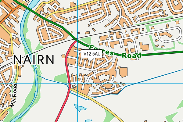 IV12 5AU map - OS VectorMap District (Ordnance Survey)