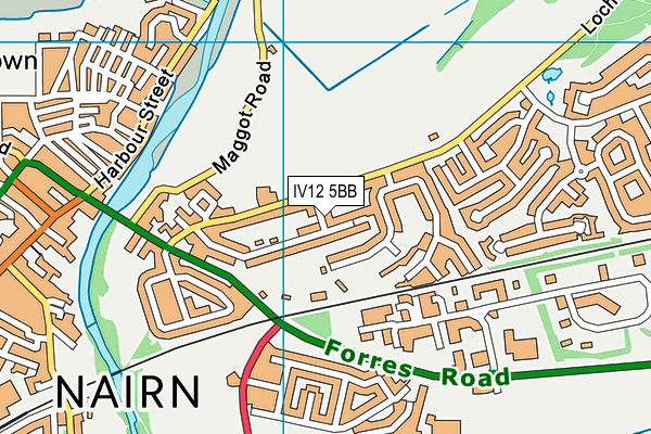 IV12 5BB map - OS VectorMap District (Ordnance Survey)