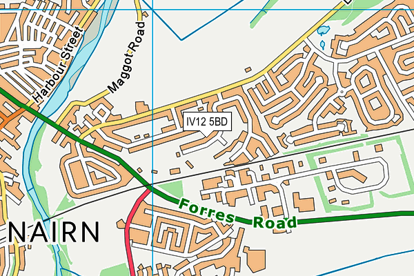 IV12 5BD map - OS VectorMap District (Ordnance Survey)