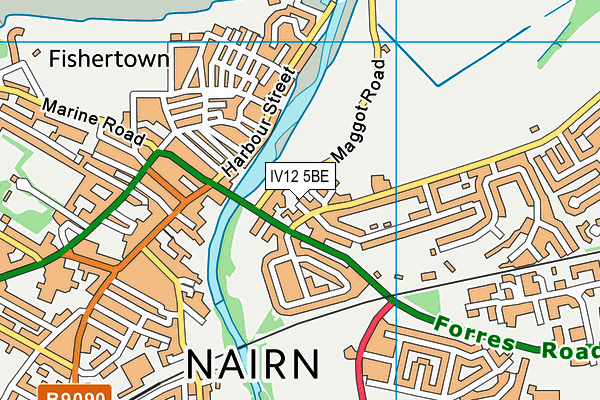 IV12 5BE map - OS VectorMap District (Ordnance Survey)