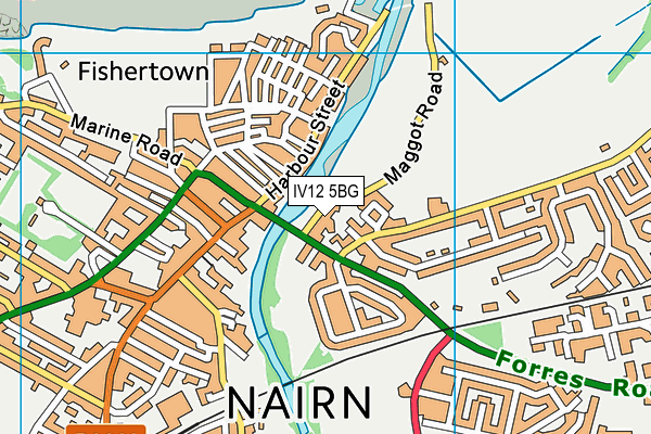 IV12 5BG map - OS VectorMap District (Ordnance Survey)