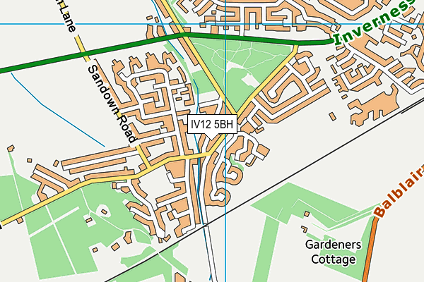 IV12 5BH map - OS VectorMap District (Ordnance Survey)